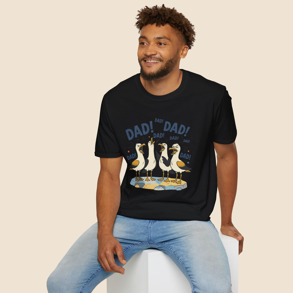 Dad Seagull Unisex T-Shirt Unisex Adult T-shirt animal Dad Globally Fulfilled