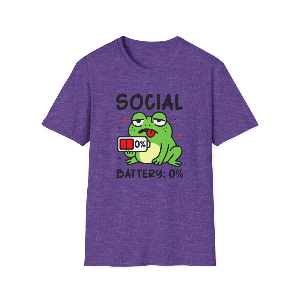 Frog, Social Battery - Unisex Softstyle T-Shirt