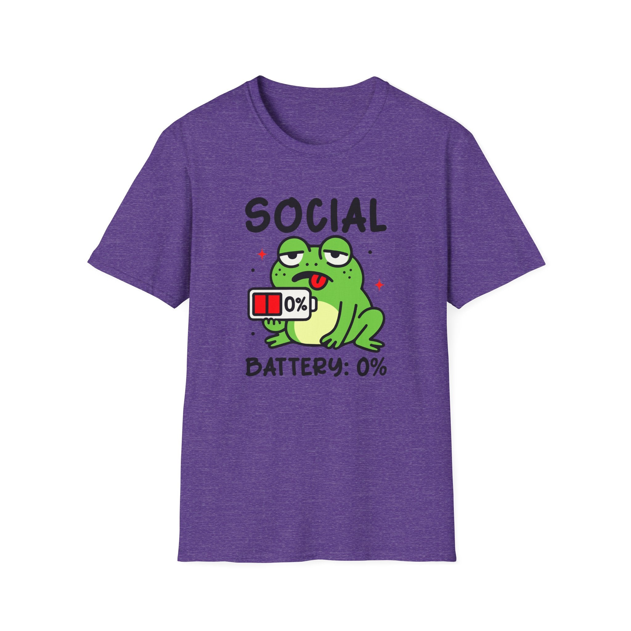 Frog, Social Battery - Unisex Softstyle T-Shirt