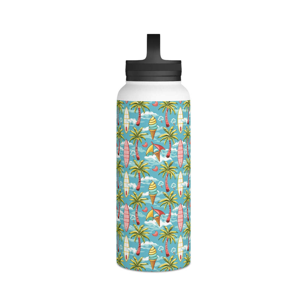 Summer Surf Stainless Steel Water Bottle, Handle Lid Stainless Steel Water Bottle With Handle Lid Globally Fulfilled Summer Surf