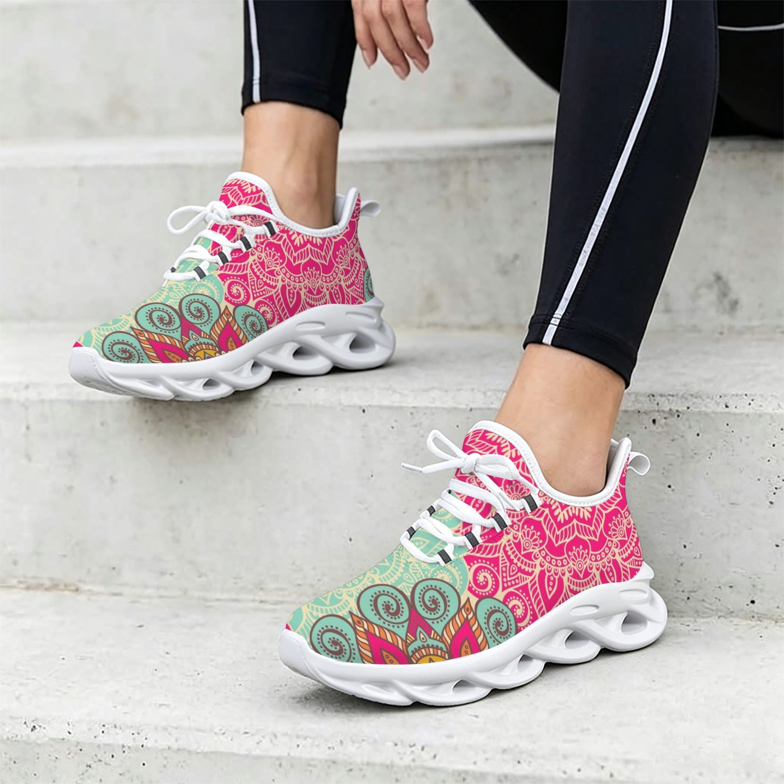 Colourful Mandala Women's Twisted Sole Sneakers
