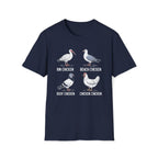 Bin Chicken Beach Chicken Chicken Types Unisex T-Shirt Navy Unisex Adult T-shirt animal Birds Globally Fulfilled