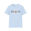 More Espresso, Less Depresso Unisex Softstyle T-Shirt Light Blue Unisex Adult T-shirt Australian Printer Coffee