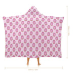 Pink Cat Doughnuts Kids Hooded Blanket 100cm x 130cm