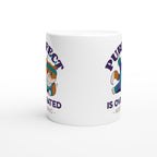 Purrfect Is Overrated - White 11oz Ceramic Mug White 11oz Mug animal Fitness Funny Globally Fulfilled Motivation Positivity