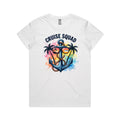 Cruise Squad, Anchor Womens Cruise T-shirt White Womens Cruise T-shirt Cruise Printed In Australia
