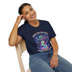 Here For The Cats Alien UFO Unisex T-Shirt Unisex Adult T-shirt animal Globally Fulfilled Sci Fi