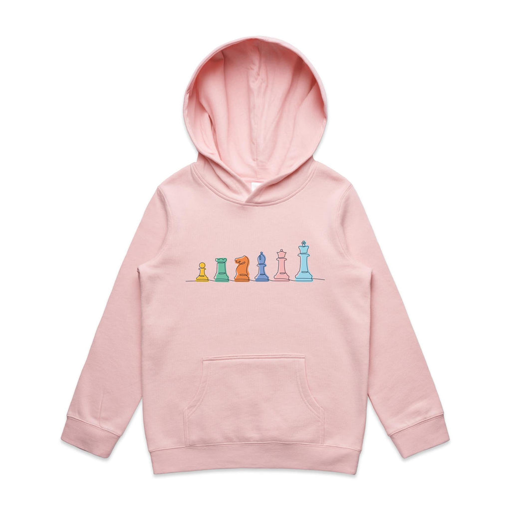 Chess - Kids Hoodie Pink Kids Hoodie Printed In Australia
