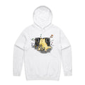 Cat Bass Player Men's AS Colour Hoodie White Mens Hoodie animal Music Printed In Australia