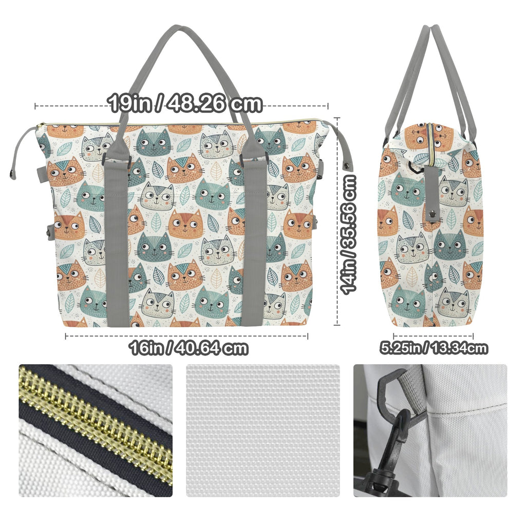 Cute Cat Faces Duffle Bag-Simple (Model 1715) Duffle Bag-Simple (1715)