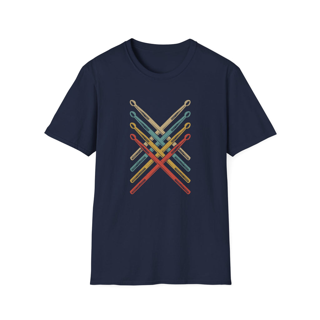 Retro Drumsticks - Unisex Softstyle T-shirt