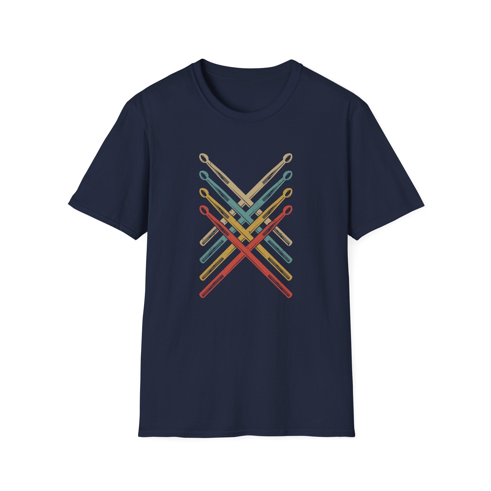 Retro Drumsticks - Unisex Softstyle T-shirt