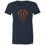 Forever Anxious - Womens T-shirt Navy Womens T-shirt Printed In Australia