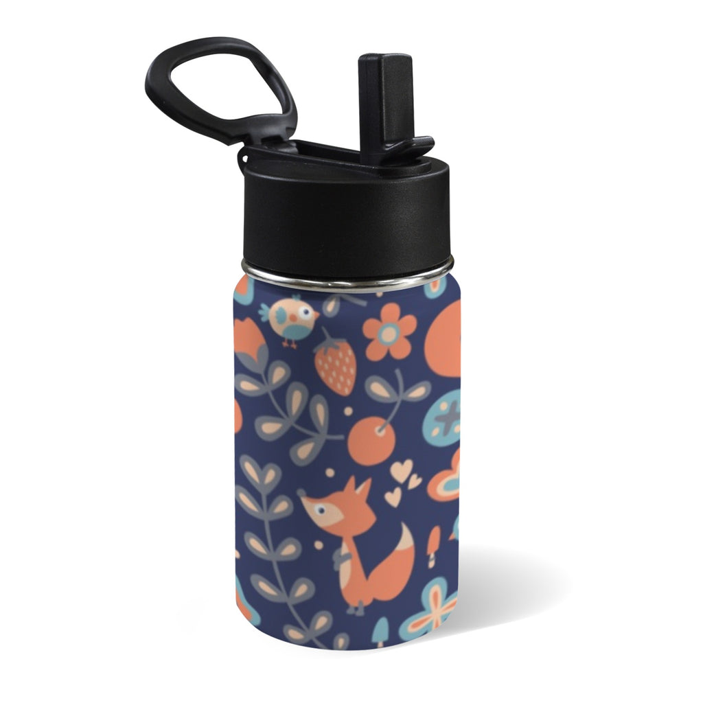 Cute Fox 12oz Kids Water Bottle with Straw Lid