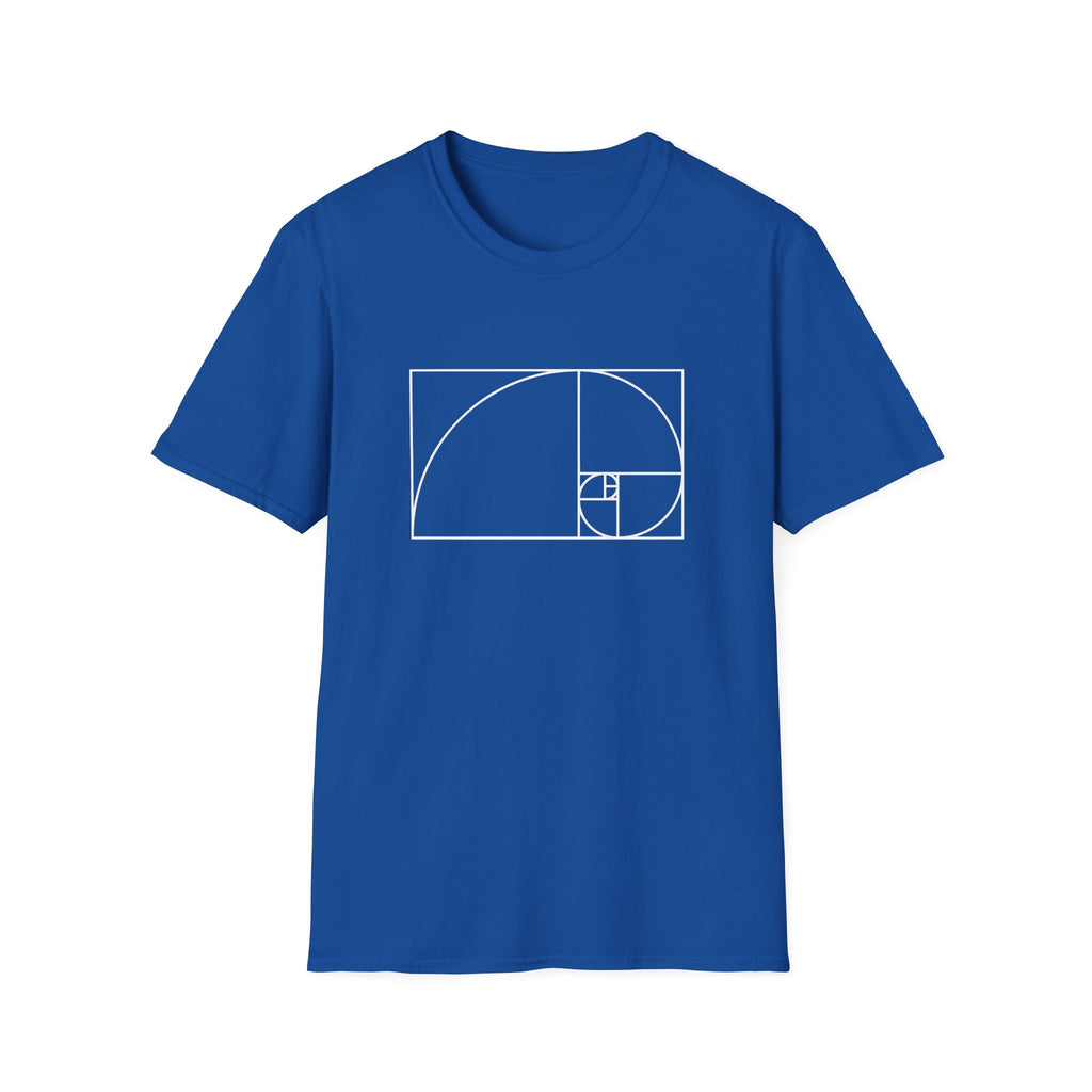 Fibonacci Unisex Softstyle T-Shirt Royal T-Shirt Australian Printer Maths Science