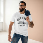 Rock 'N' Roll Forever - Men's Staple Tee White Mens Premium T-Shirt Music Printed in AU and US