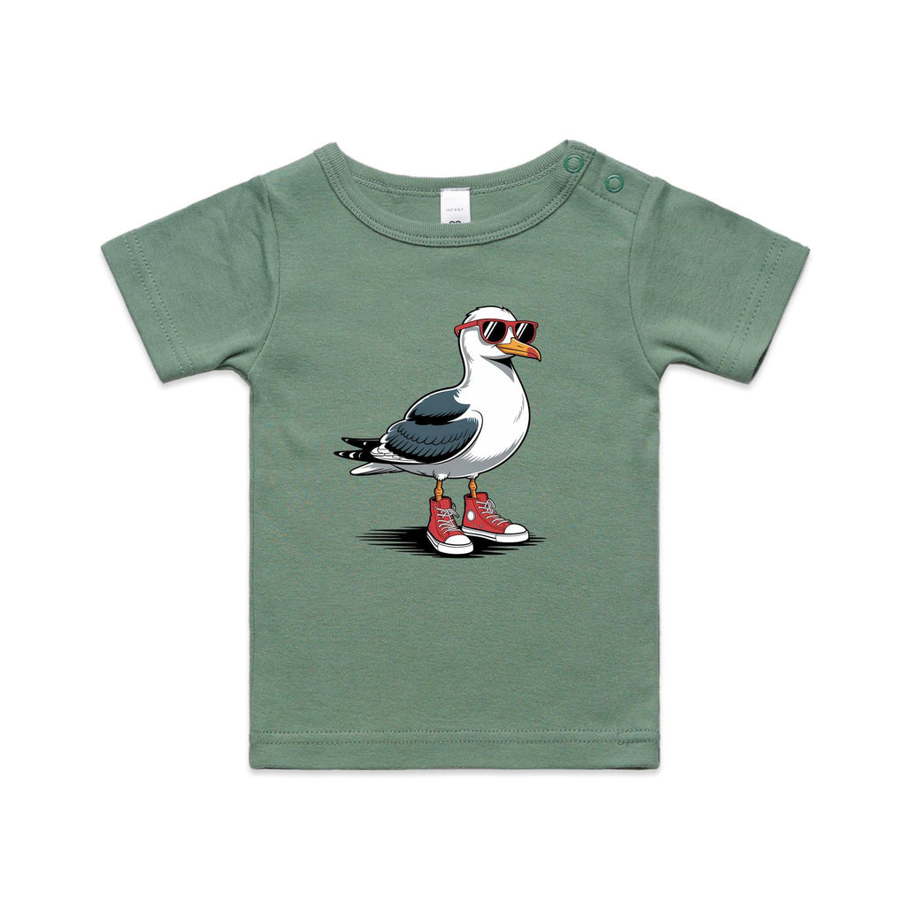 Seagull With Sunglasses And High Tops AS Colour Baby T-shirt