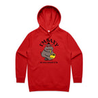 I'm Saxy And I Know It, Hippo Saxophone Player - Womens Hoodie Red Womens 2XL Womens Hoodie animal Music Printed In Australia