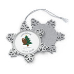 Personalised - Hanging For Christmas - Christmas Pewter Snowflake Ornament