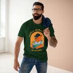 Coffee Makes Life Bearable - Men's Staple Tee Forest Green Mens Premium T-Shirt Animal Coffee Printed in AU and US