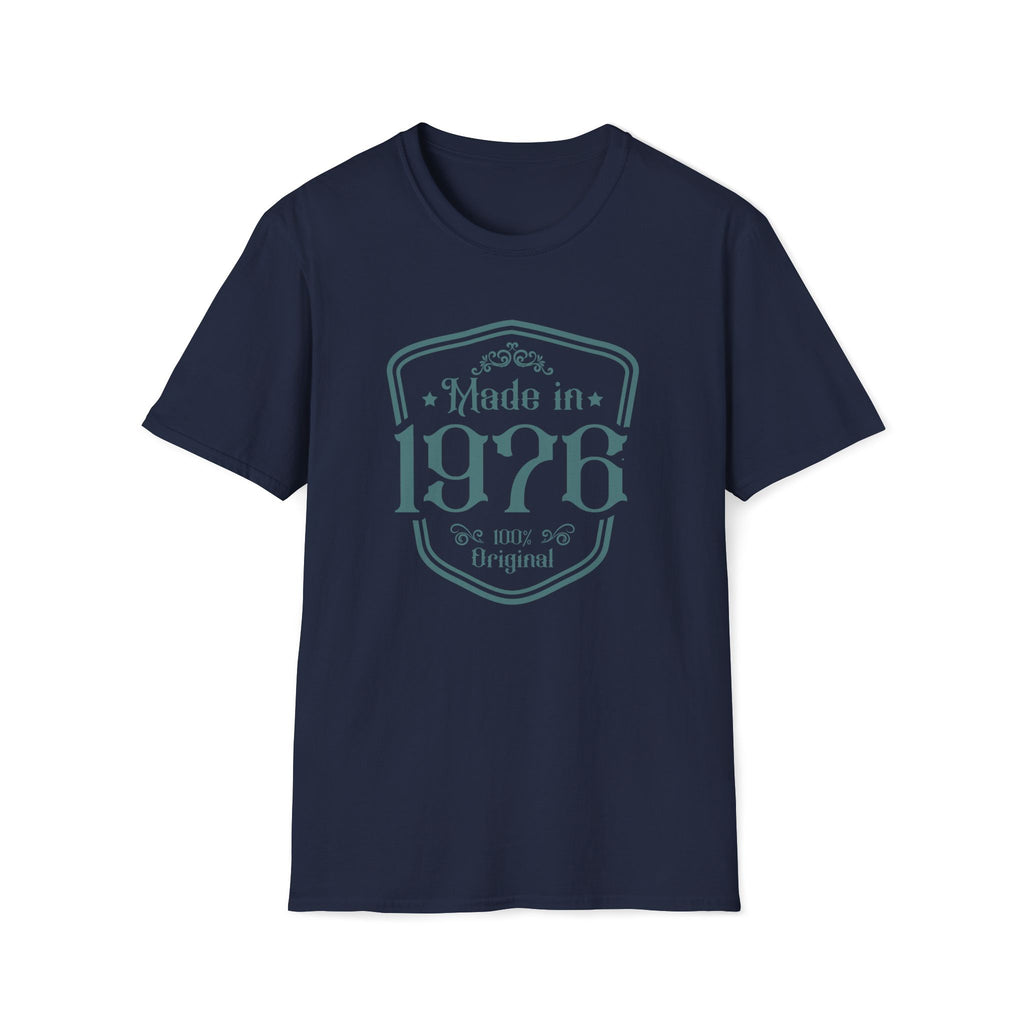 Turning 50, Made In 1976 Unisex Softstyle T-Shirt Navy Unisex Adult T-shirt Australian Printer Birthday