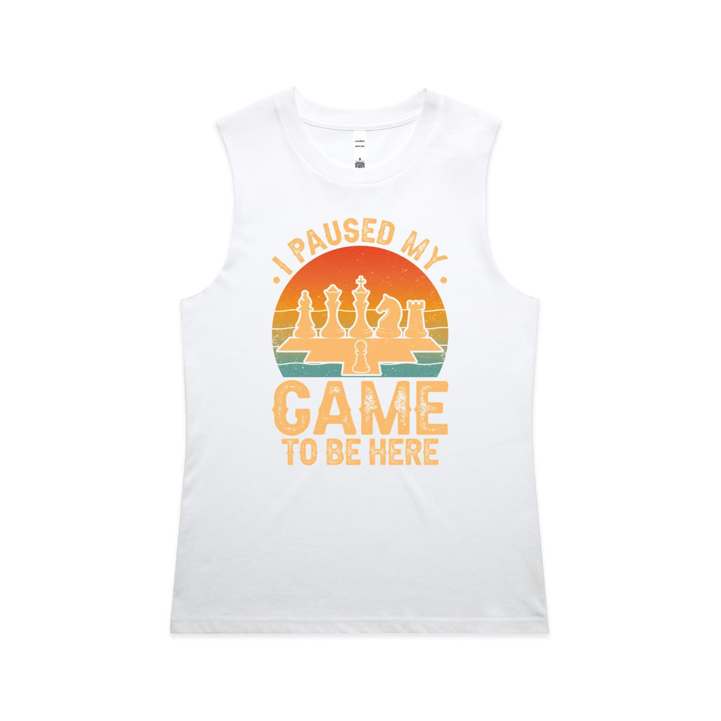 I Paused My Game To Be Here - AS Colour Women's Maple Tank
