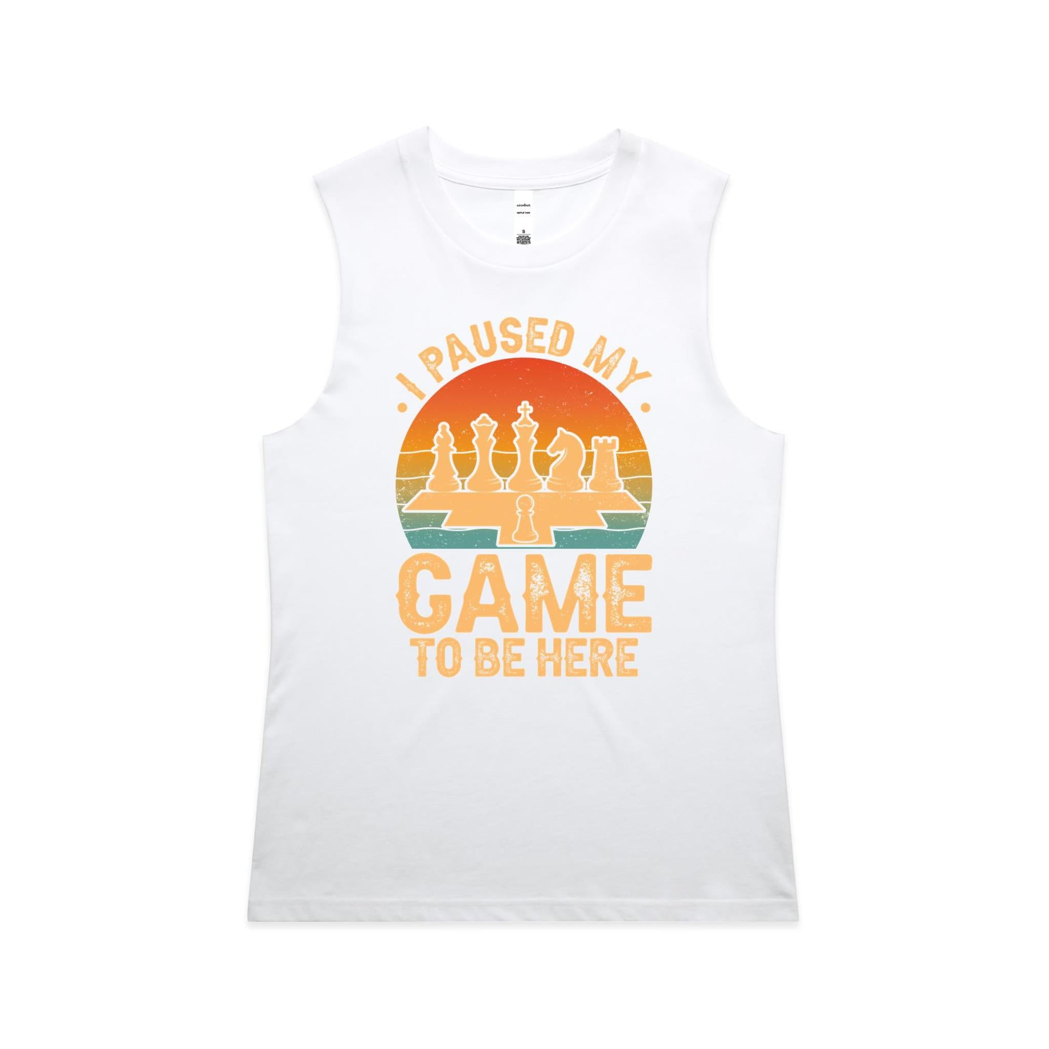 I Paused My Game To Be Here - AS Colour Women's Maple Tank