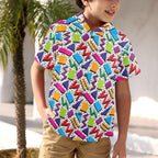 Graphic 80's Junior Kids Hawaiian Shirt