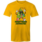 Christmas Feast Mode Activated - Mens T-Shirt Gold Mens Christmas T-shirt Christmas Printed In Australia