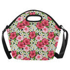 Hibiscus Neoprene Lunch Bag/Large (Model 1669) One Size Neoprene Lunch Bag Plants Printed Offshore
