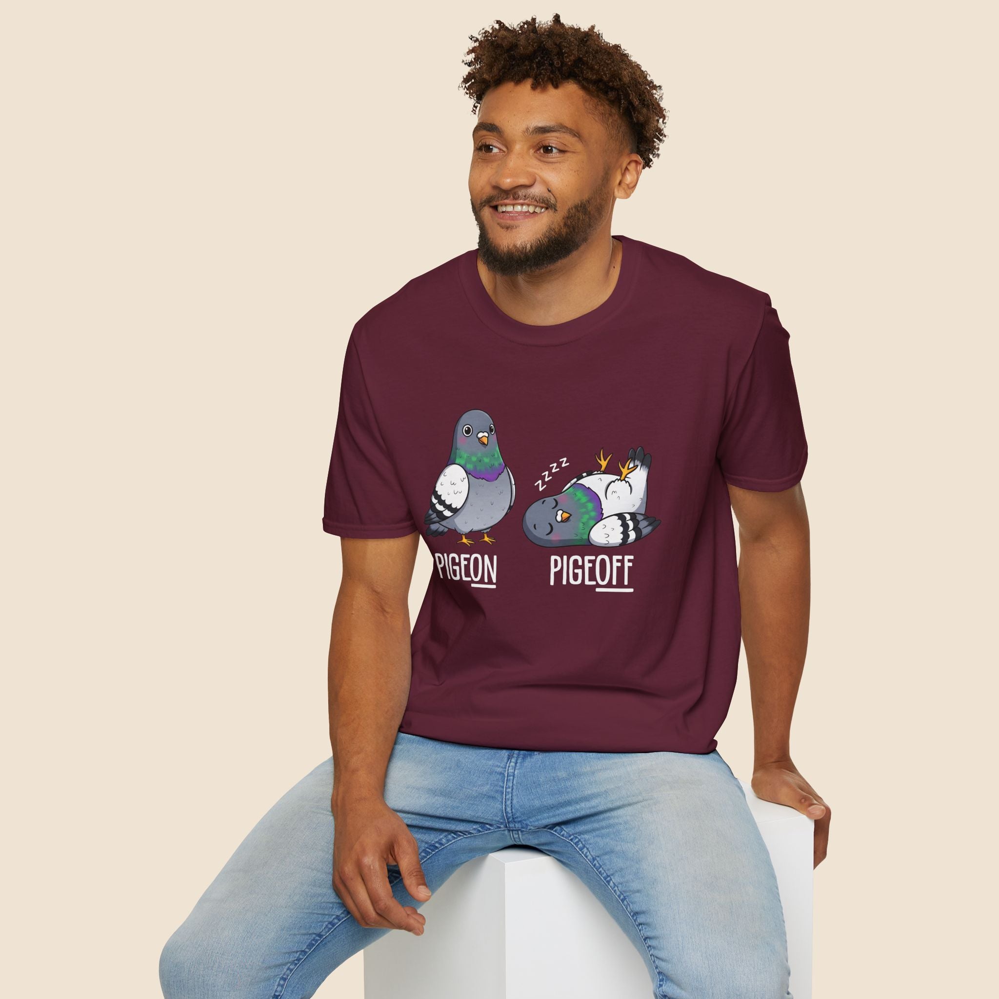 Pigeon vs Pigeoff Unisex T-Shirt Unisex Adult T-shirt Birds Globally Fulfilled