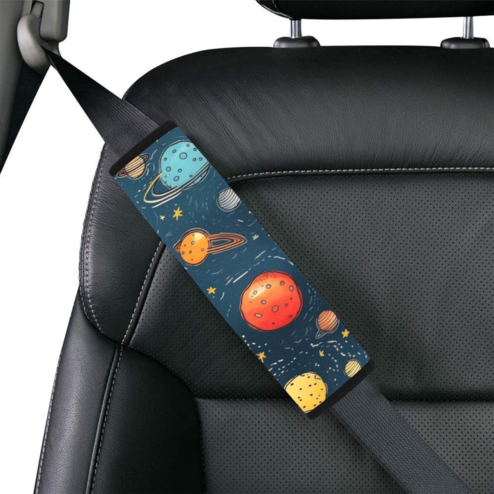 Galaxy Car Seat Belt Cover 7''x10'' (Pack of 2) Car Seat Belt Cover 7x10 (Pack of 2) Printed Offshore Space