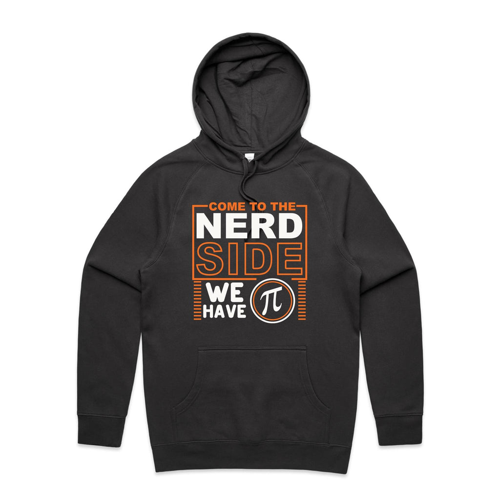 Come To The Nerd Side, We Have Pi - Mens Hoodie Coal Mens Hoodie Maths Printed In Australia Sci Fi