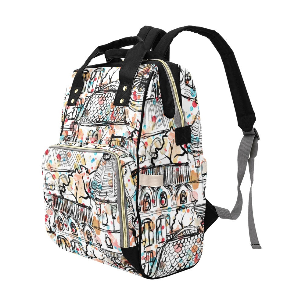 Village Life - Multi-Function Backpack, Nappy / Diaper Bag