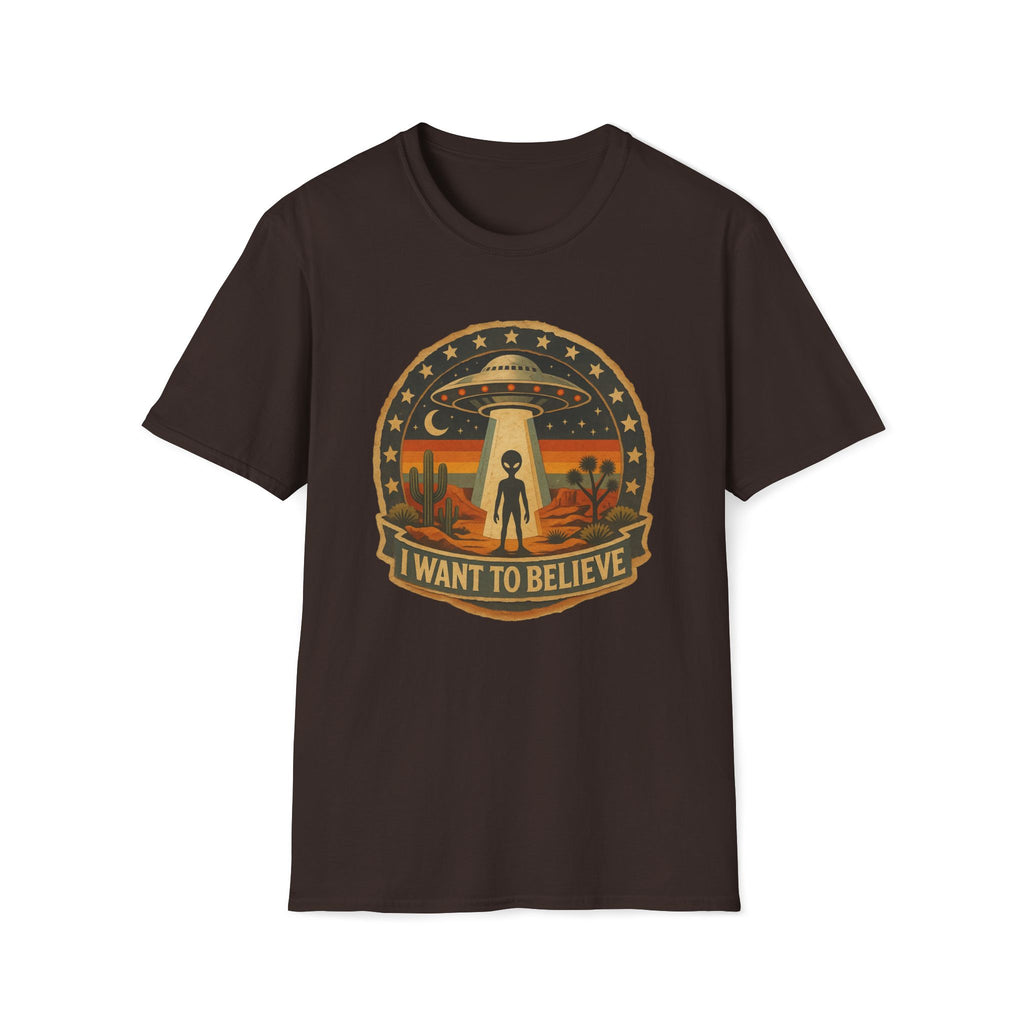 I Want To Believe UFO Alien Abduction Unisex T-Shirt Unisex Adult T-shirt Globally Fulfilled Sci Fi