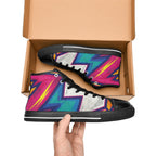 Abstract Bright - Women's High Top Canvas Shoes