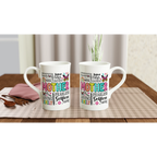 Mother Word Cloud - White 10oz Porcelain Slim Mug Porcelain Mug Globally Fulfilled Mum