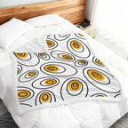 Abstract Eggs - Double-Layer Fleece Blanket 51"x59"