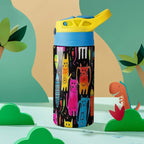 Colourful Cats - Little Kids Water Bottle Little Kids Water Bottle animal Printed Offshore