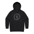 Life Happens, Coffee Helps Women's AS Colour Hoodie Black Womens Hoodie Coffee Printed In Australia