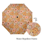 Orange Retro Floral Umbrella Umbrella Plants Printed Offshore