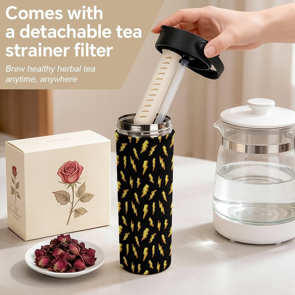 Lightning Bolts 20oz Tea Tumbler with Carry Handle