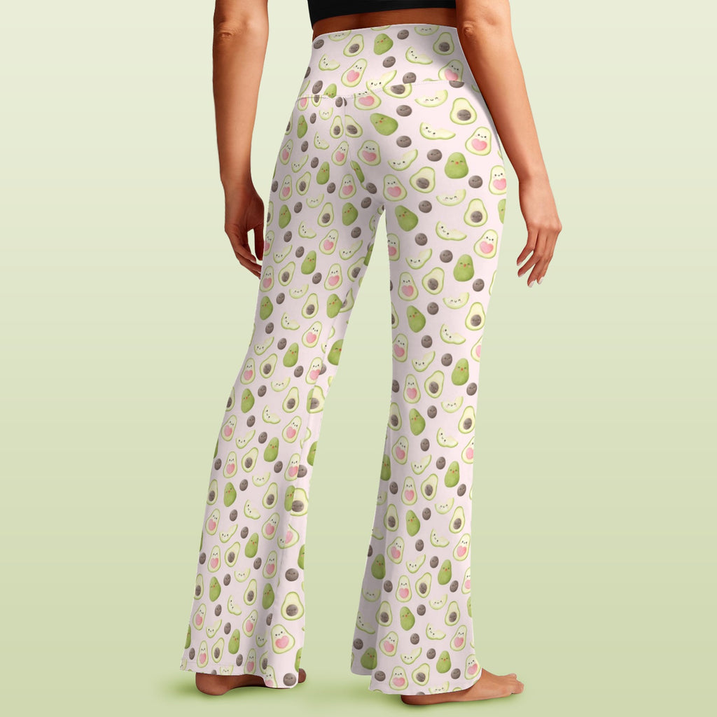 Avocado Love - High Waist Crossover Tummy Control Flare Leggings