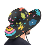 Rainbows And Flowers Wide Brim Bucket Hat Wide Brim Bucket Hat Printed Offshore