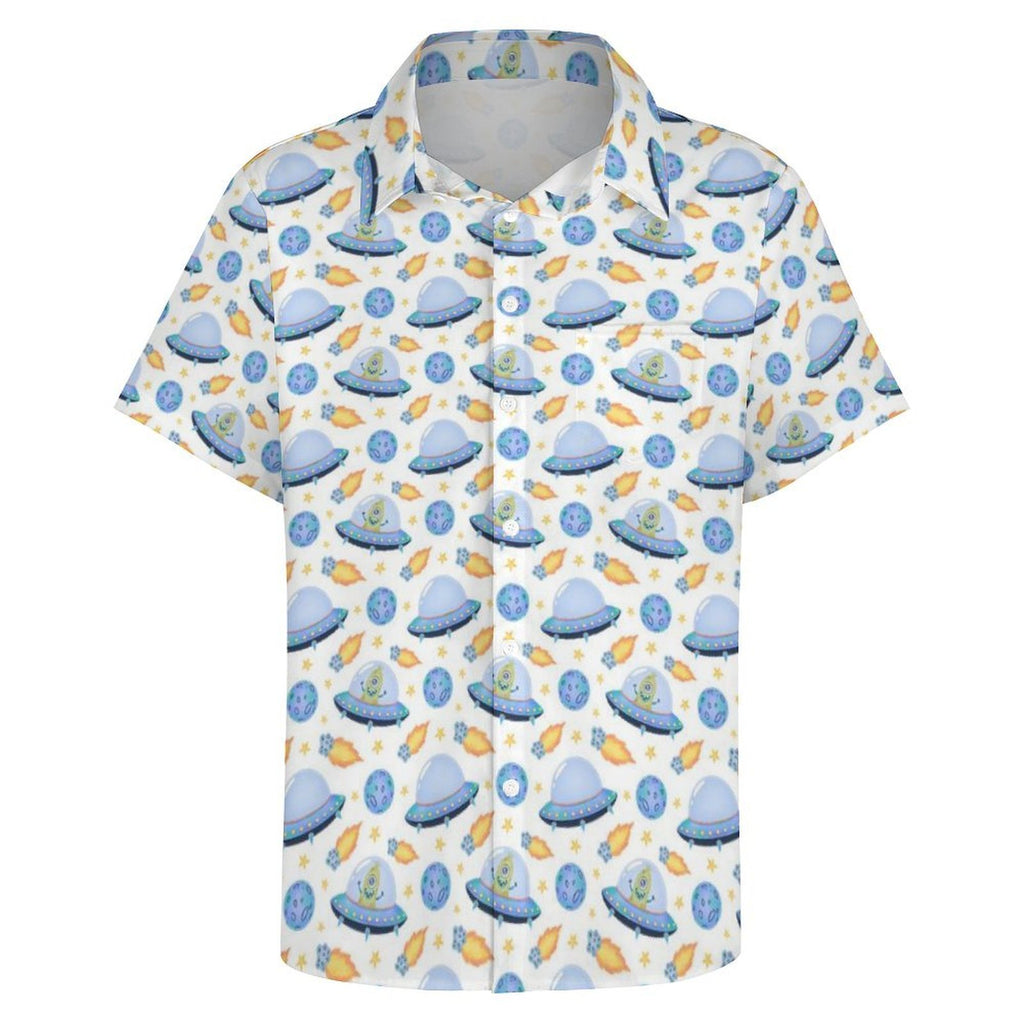 UFO's Women's Short-Sleeve Button Up Shirt
