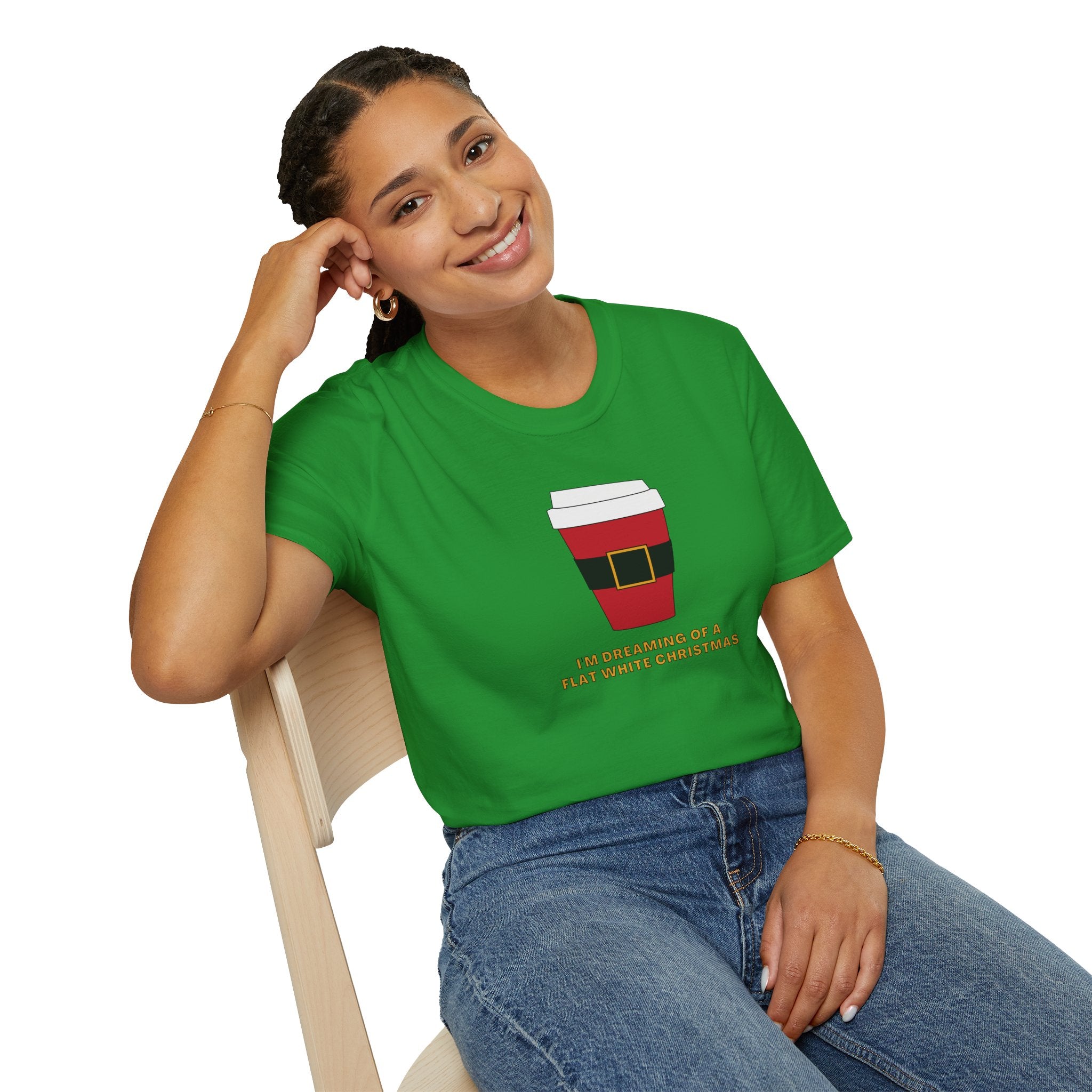 I'm Dreaming Of A Flat White Christmas - Unisex Softstyle T-Shirt