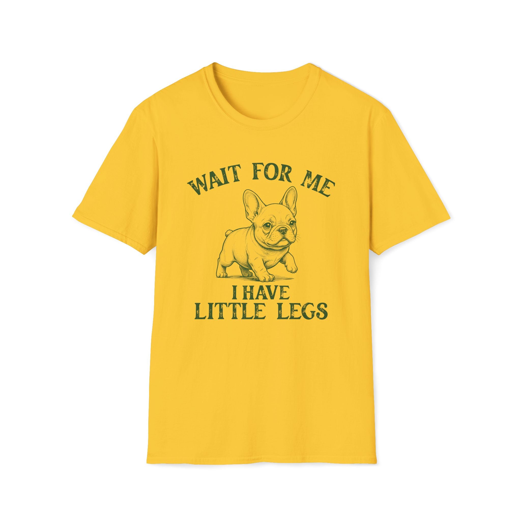 Wait For Me French Bulldog Unisex T-Shirt Daisy Unisex Adult T-shirt animal Globally Fulfilled