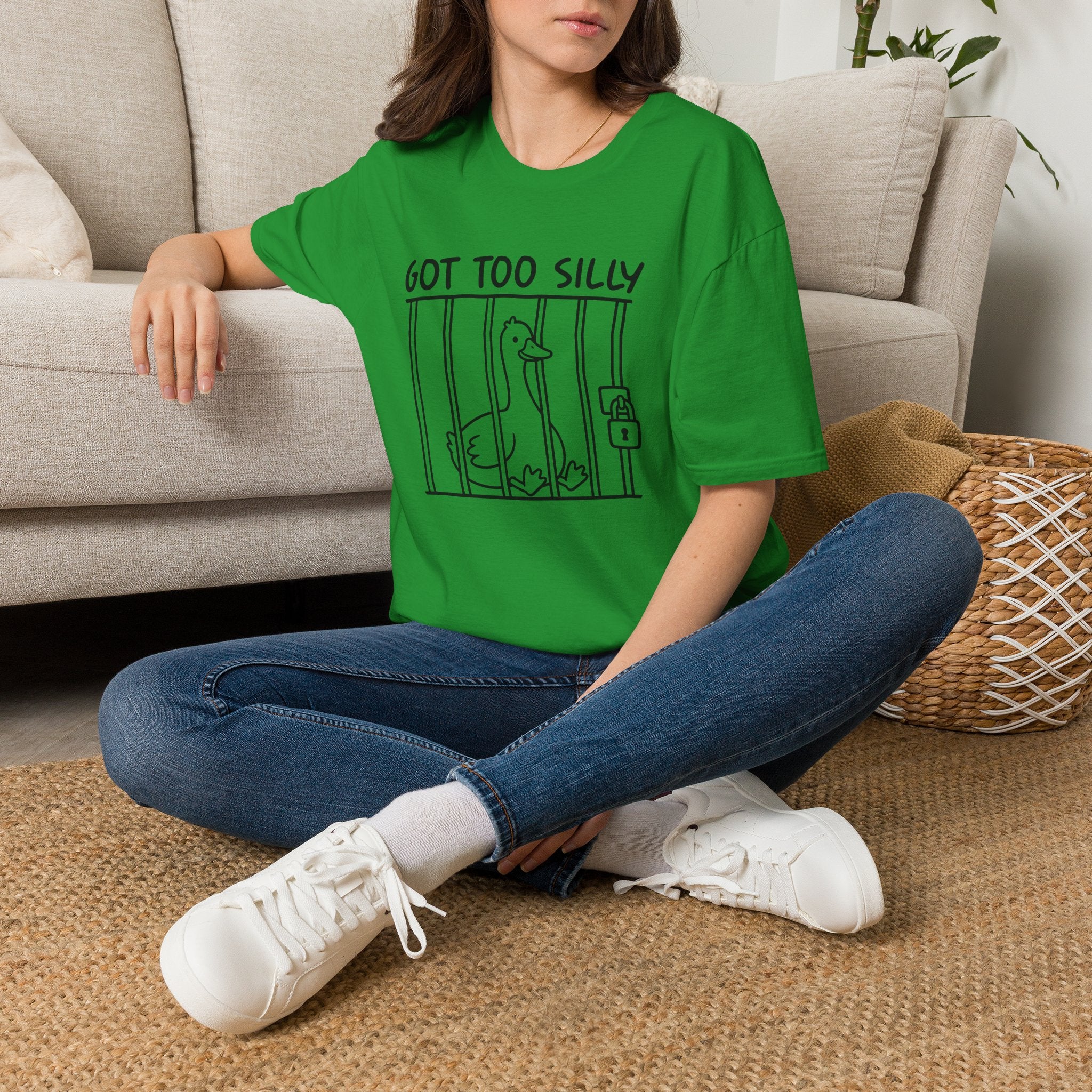 Got Too Silly Goose Unisex T-Shirt Irish Green Unisex Adult T-shirt animal Globally Fulfilled