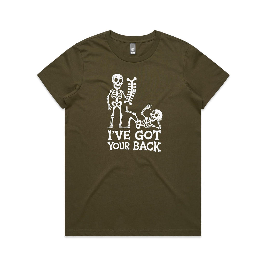 Skeleton, I've Got Your Back - Womens T-shirt
