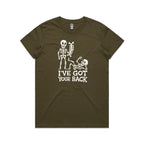 Skeleton, I've Got Your Back - Womens T-shirt